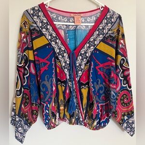 Flying Tomato Bohemian Wrap Blouse